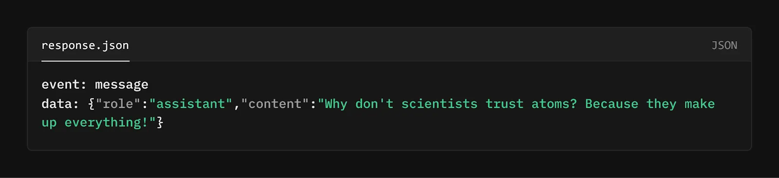 Example Request and Response — screenshot from “How we built Handy”