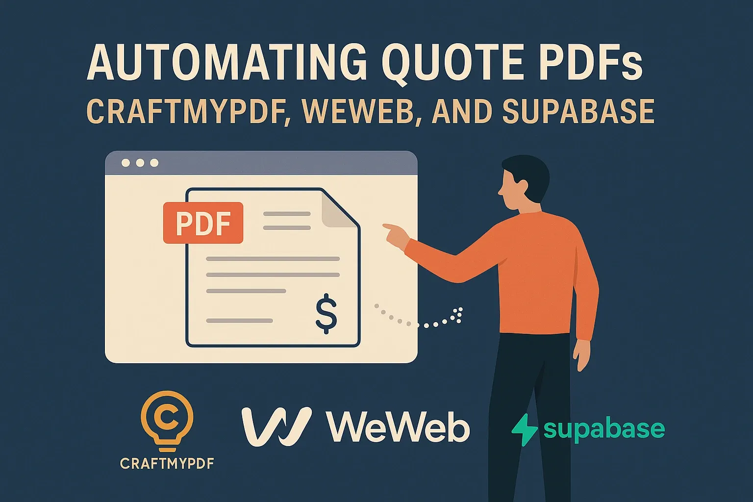 Automating Quote PDFs with CraftMyPDF, WeWeb, and Supabase